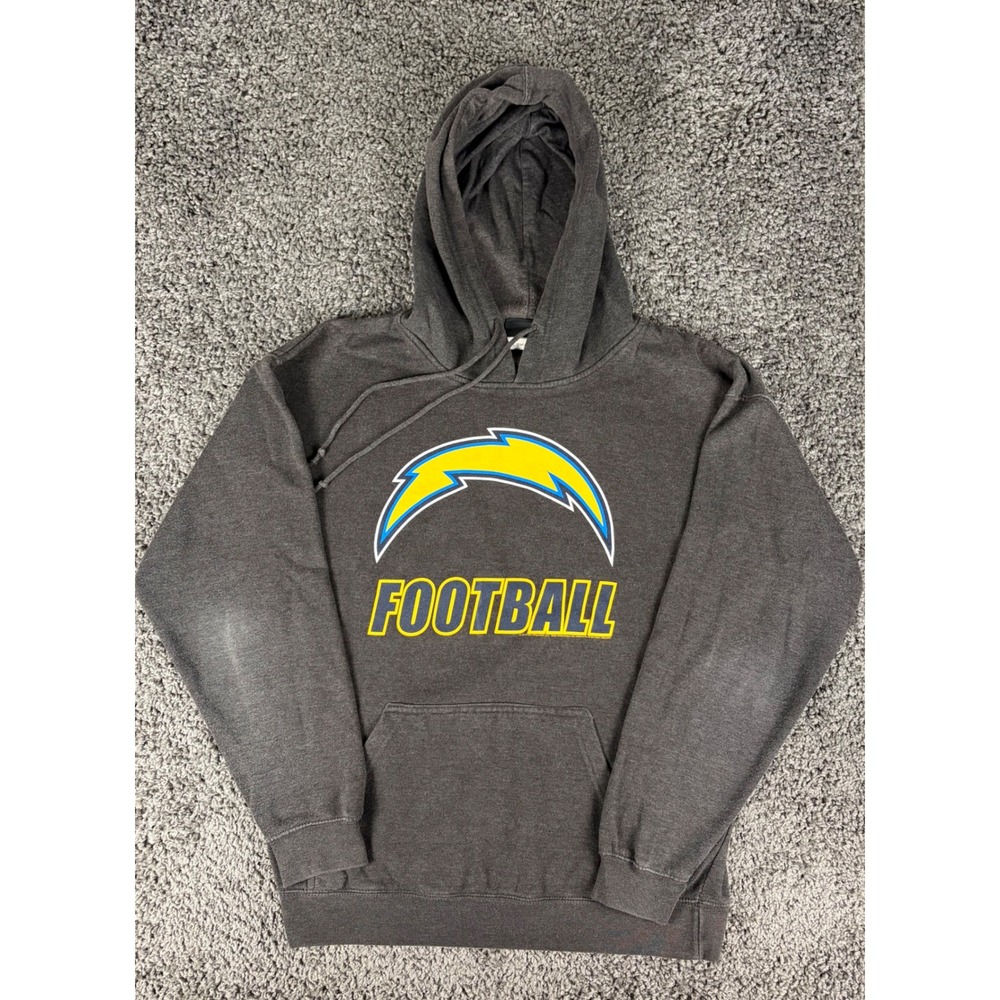 NFL Team Apparel Los Angeles Chargers Hoodie Charcoal Grey XL 2016 Football